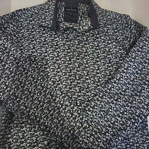 Daniel Hechter Navy and White Patterned Shirt